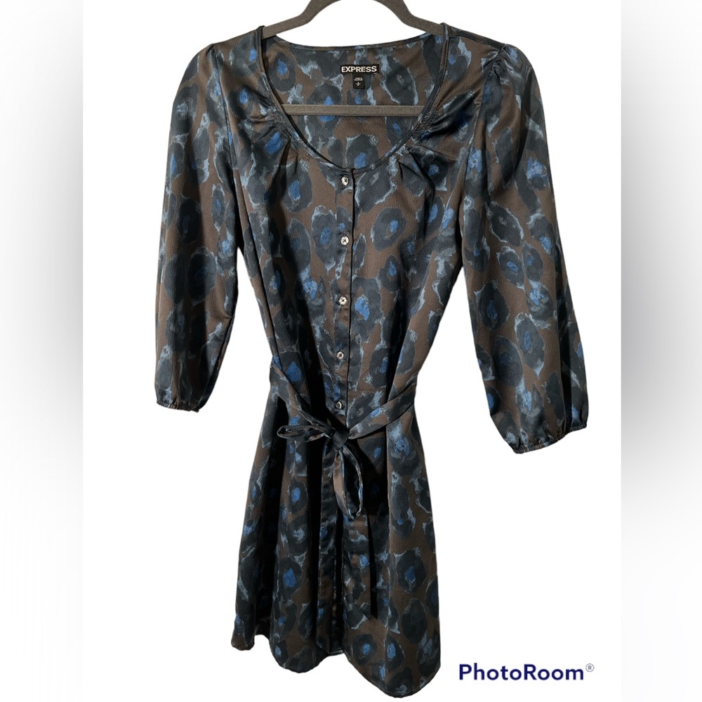Express belted shirt dress